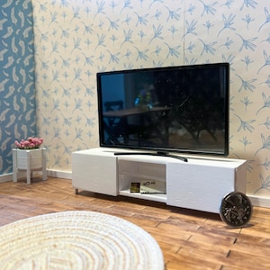 1:12 TV Unit - SCREEL | Miniature Furniture | 112 Scale Dollhouse | Dollhouse Laser Furniture | Scale Models