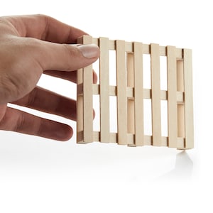 1:12 Scale Mini Pallet | Miniature Woodworking | Dollhouse | Miniature Building Material