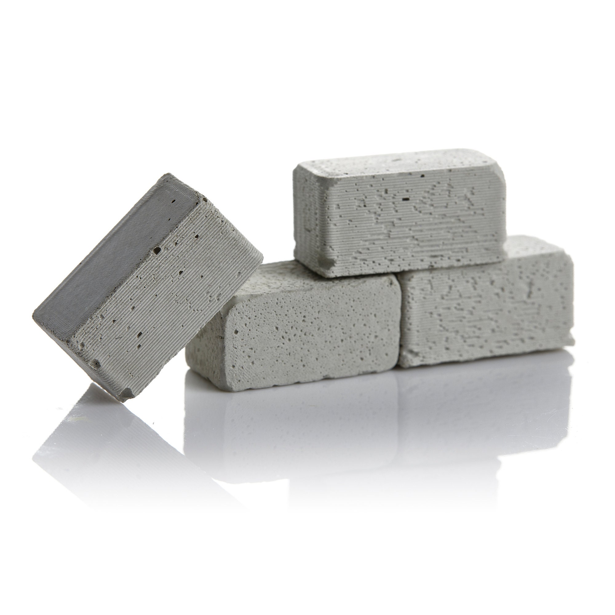 Mini Red Block Bricks (50 PK) | 1:12 Scale Real Cement Diorama Supplies ...