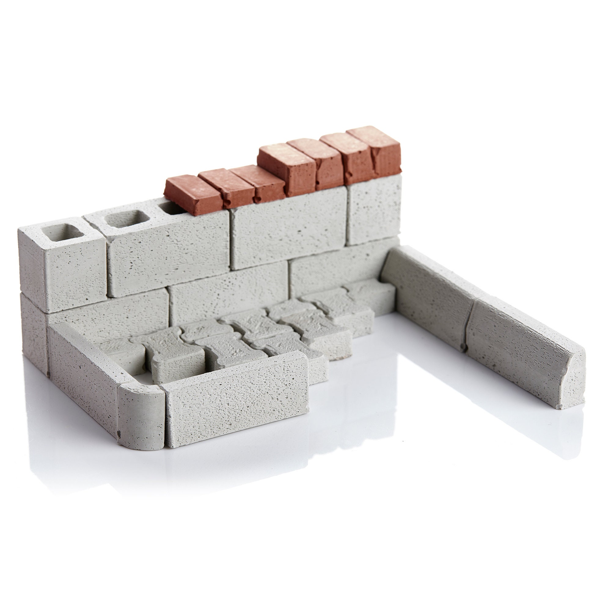 1:12 Scale Mini Curbstone 20 PK 112 Scale Diorama Supplies Miniature  Curbstone Made With Real Cement 