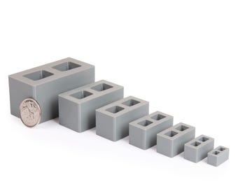 Scaled Miniature Cinder Blocks