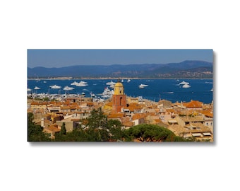 St Tropez Leinwanddruck – Französisch Riviera Panorama (40x20 inches)