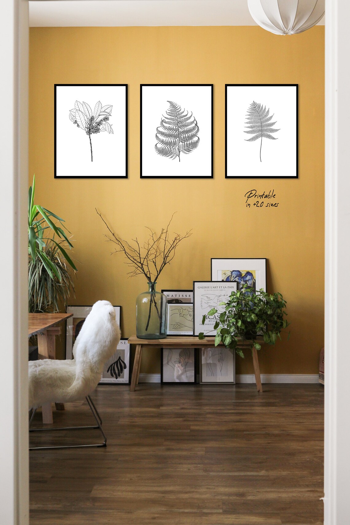 Leaf Art Wall Art Set of 3 Print Leaves Print Botanical - Etsy