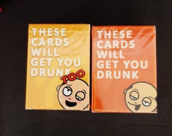 These Cards Will Make You Drunk Set,  Party Cards for Adults, Get Drunk Game Cards, Over 21 Drinking Cards, Birthday Party Card Gift