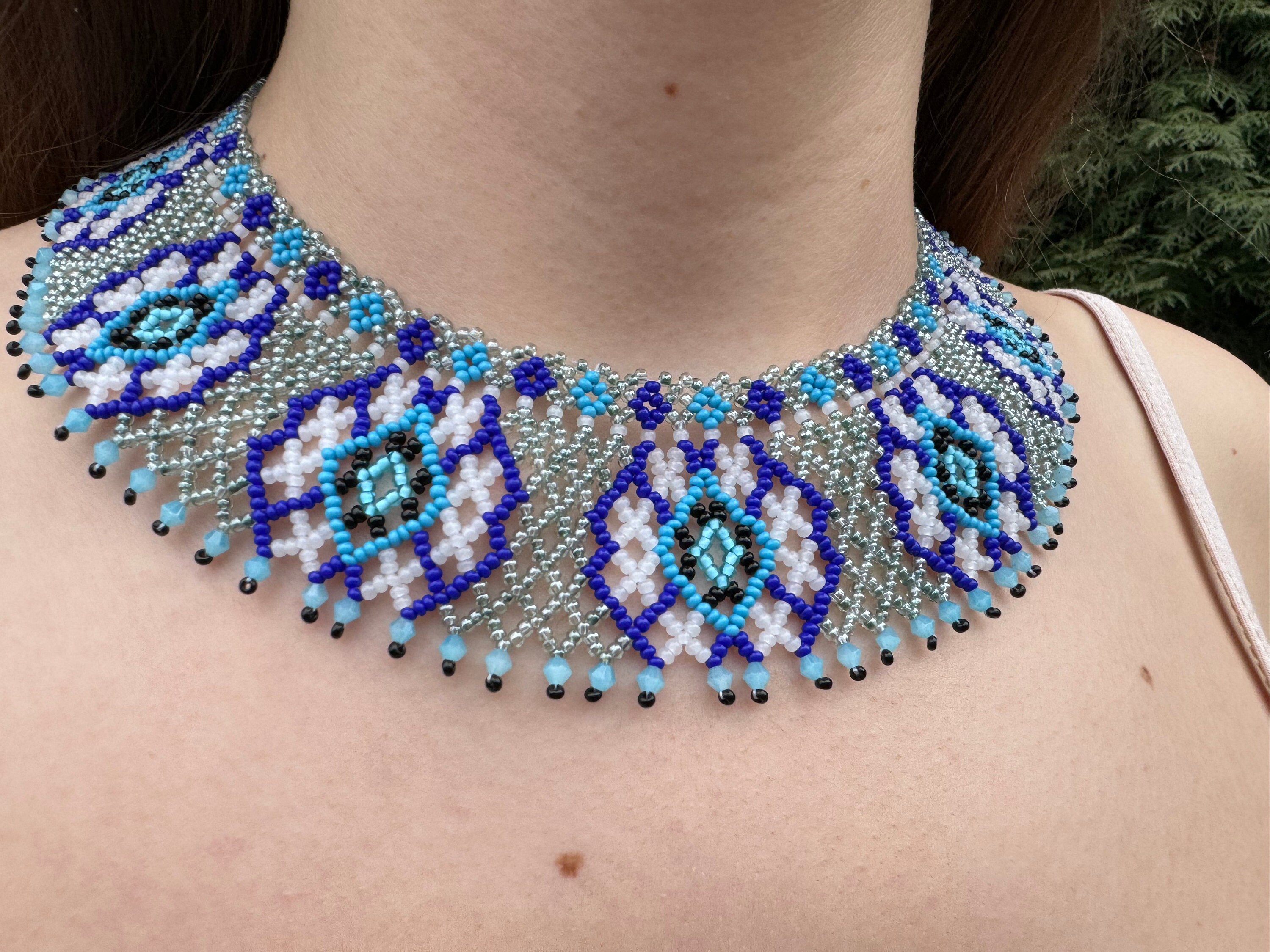 ネックレス・ペンダント Tribal Seed Bead Necklace JHLJE812-6D1 Necklace in Native Style, Seed Bead Necklace for Women