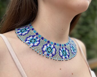 ネックレス・ペンダント Tribal Seed Bead Necklace JHLJE812-6D1 Necklace in Native Style, Seed Bead Necklace for Women