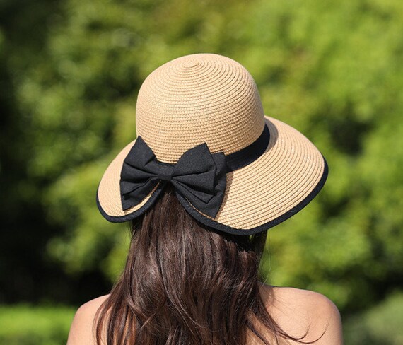 New vintage big brim straw hat, summer 