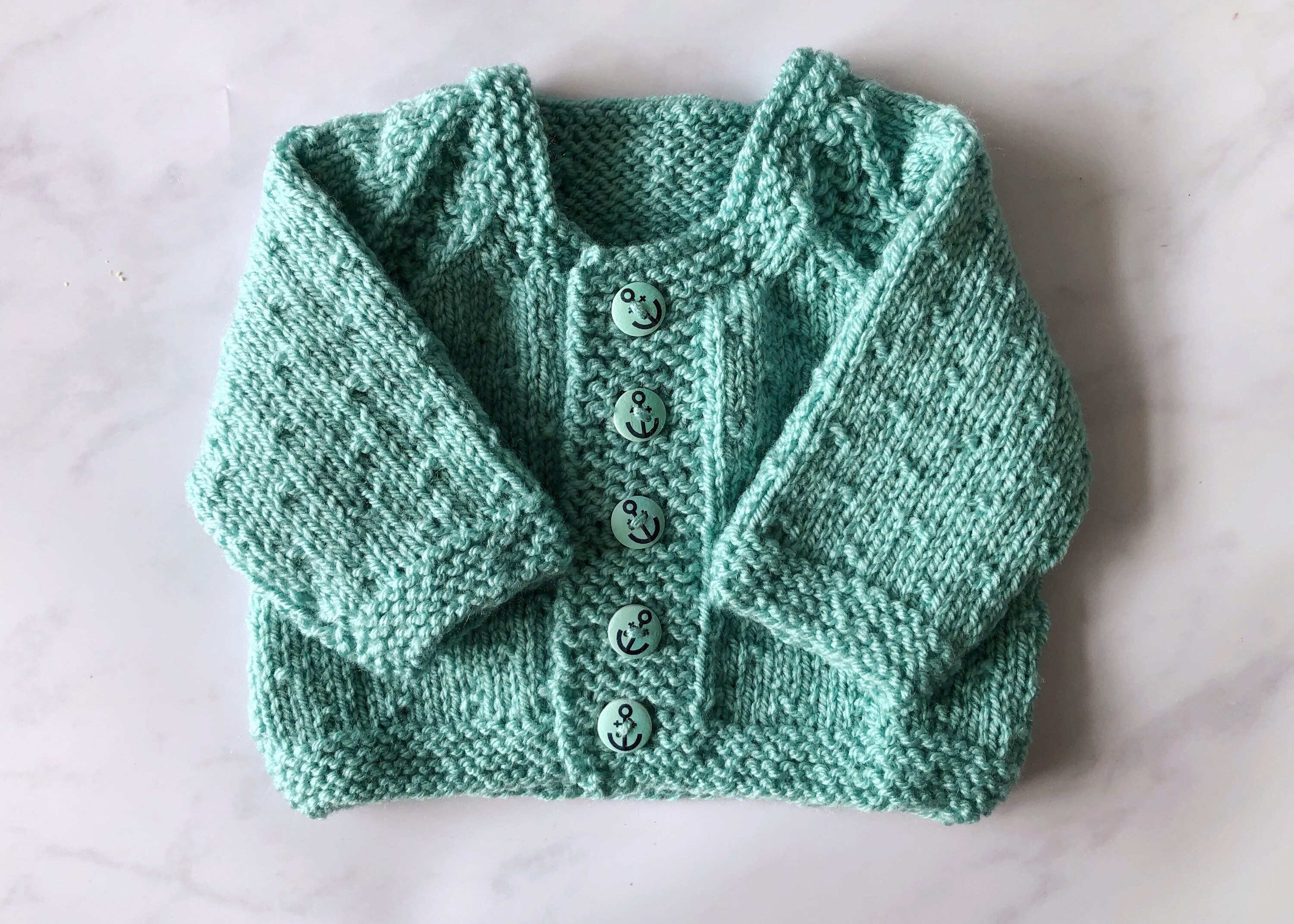 Newborn Personalised name cardigan hand knitted & embroidered Etsy