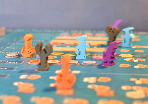Dominant Species Marine Wooden Meeples and Tokens Full Set 