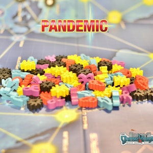 Pandemic Board Game Custom Wooden Virus Token Upgrade Set of 109