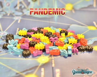 Pandemic Board Game Custom Wooden Virus Token Upgrade Set of 109