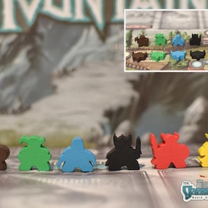 Champions of Midgard: Custom Wooden Meeples & Viking Hat Tokens