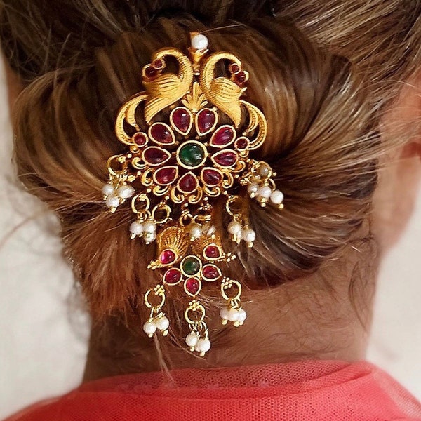 Hair Pin | hair clip | hair accessory | bun pin | bun jewellery | juda pin | juda accessory | hair jewelry | hair jewellery | Multicolor pin