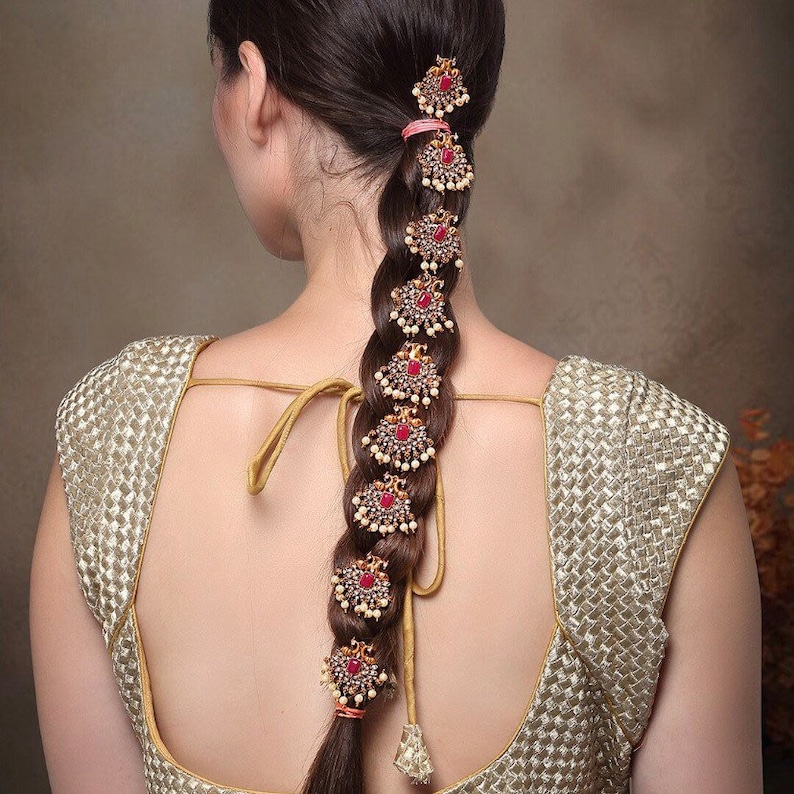 Indian Hair Jewelry Indian Hair Accessory Pakistani Etsy