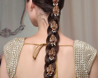 Indian Bollywood Bling Hair Jewelry Choti Indian Hair pin - Etsy Polska Indian Bollywood Bling Hair Jewelry Choti Indian Hair pin - Etsy Polska