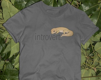 Introvert Leopard Gecko Shirt | Reptile Shirt | Unisex Jersey Short Sleeve Tee