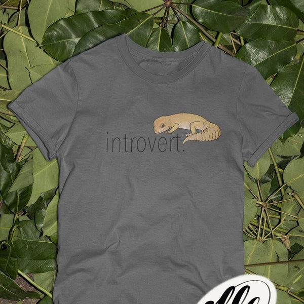 Introvert Leopard Gecko Shirt | Reptile Shirt | Unisex Jersey Short Sleeve Tee