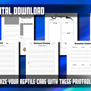 Reptielentrackerbundel | Reptiel notebook printables | Digitaal downloaden