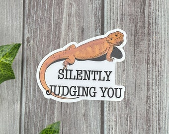 Bearded Dragon VINYL Sticker | Silently Judging You