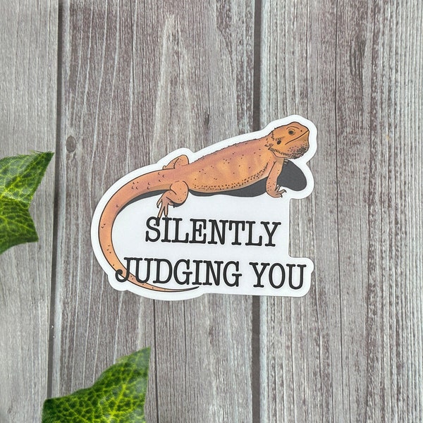 Bearded Dragon VINYL Sticker | Silently Judging You