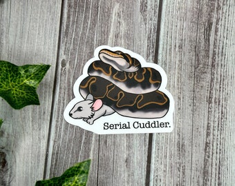 Serial Cuddler Ball Python VINYL Sticker