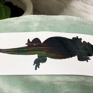 Bearded Dragon Vinyl Decal (top view)
