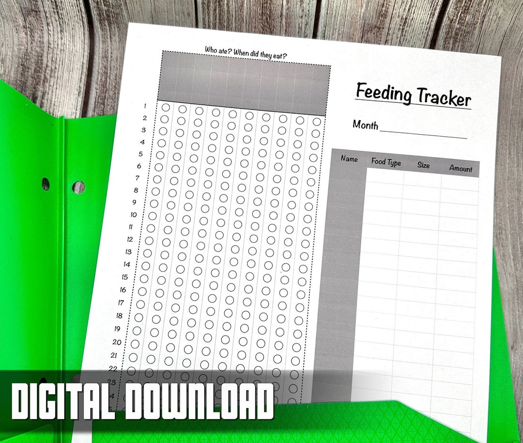 Reptile Feeding Tracker | Digital Download - Etsy - Reptile Nutrition Management App