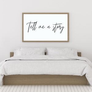 Tell Me a Story | Printable Wall Art | Printable Home Decor | Calligraphy Print | Digital Download