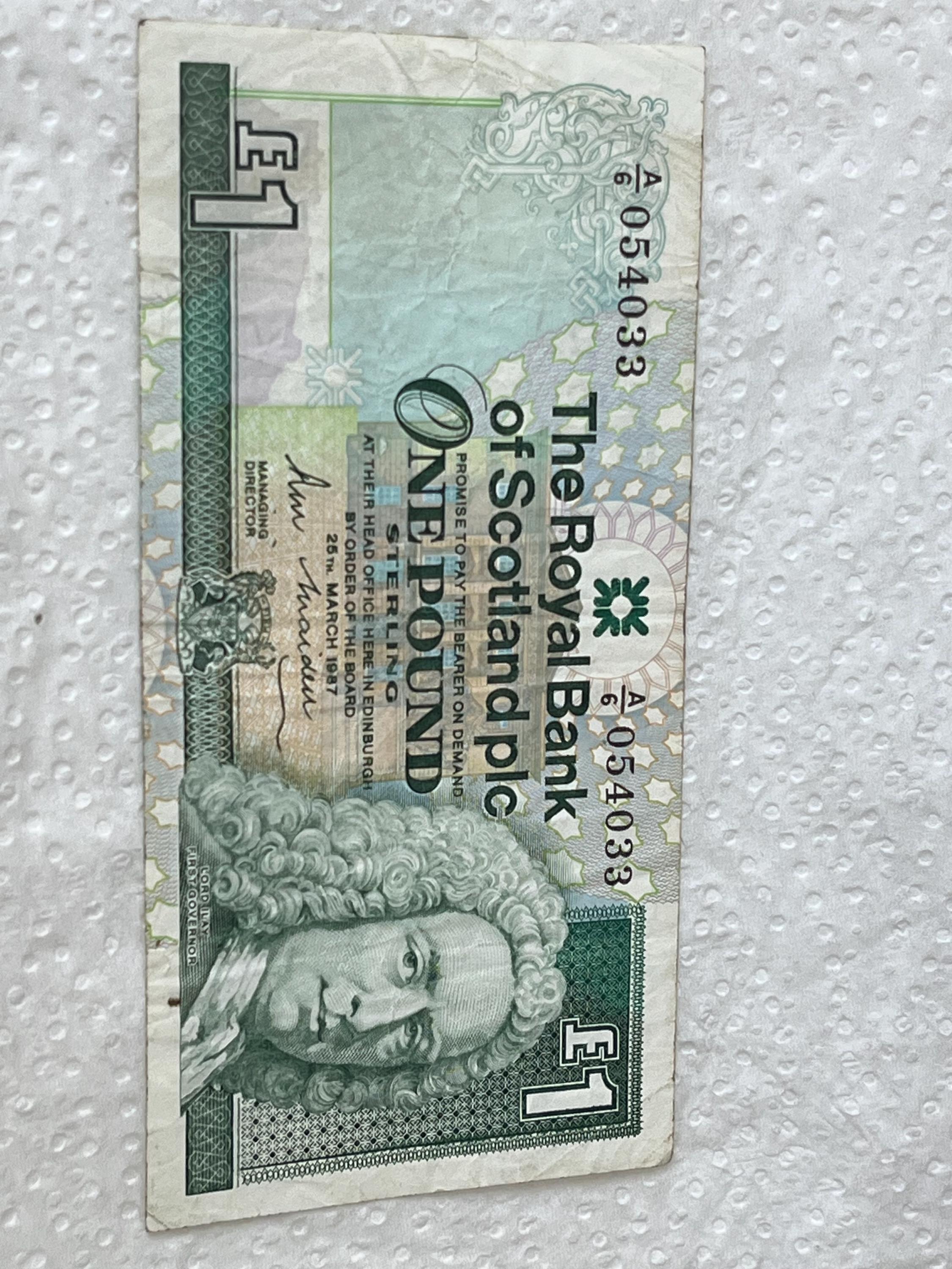 The Royal Bank of Scotland One Pound Note A/6 054033 - Etsy Canada