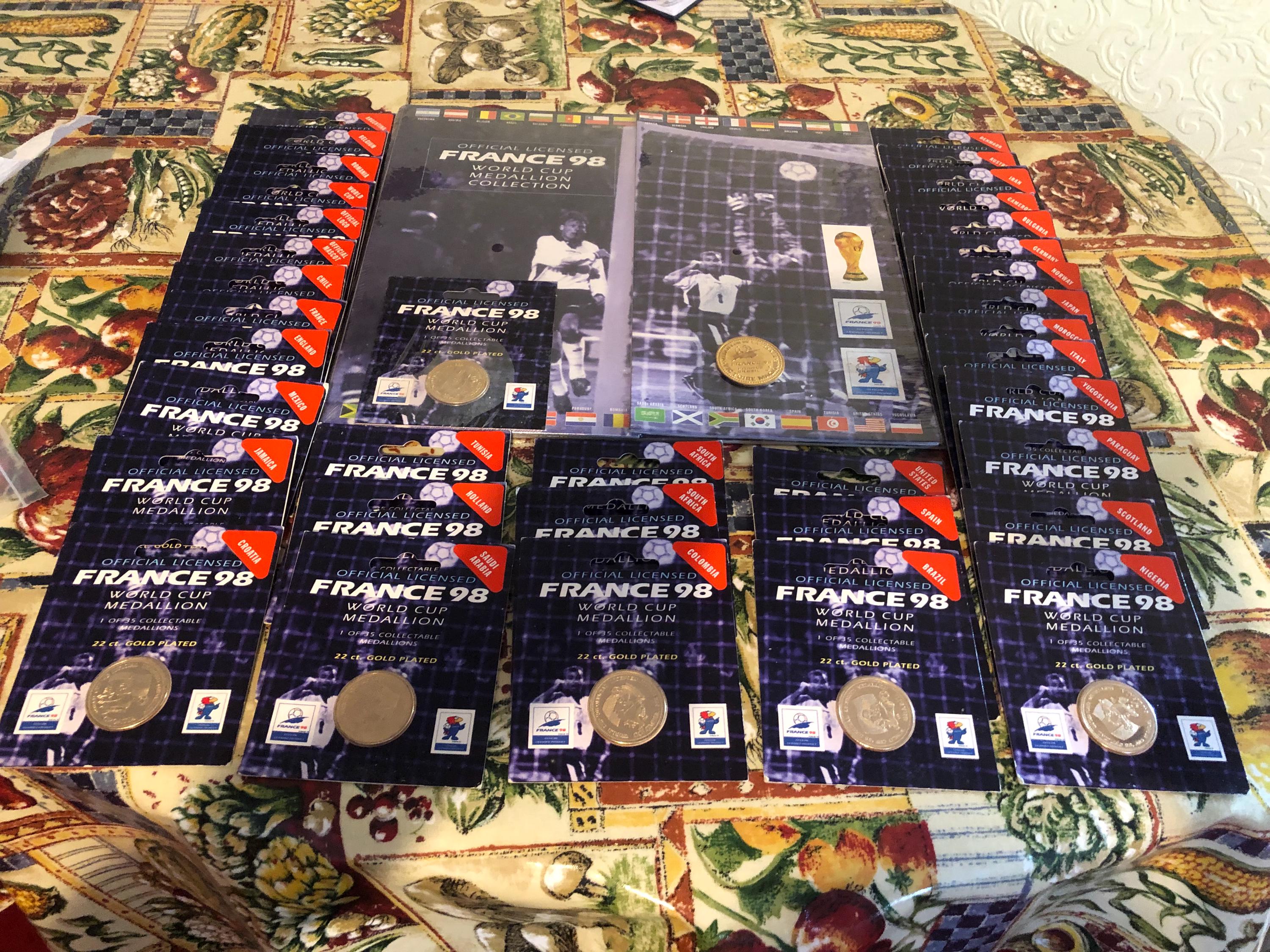 1998 France World Cup 22ct Gold Finished Medallion Coins - Etsy