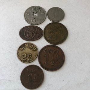 Tokens A. Mai de Spitalfield Market Londres 7 Au Total