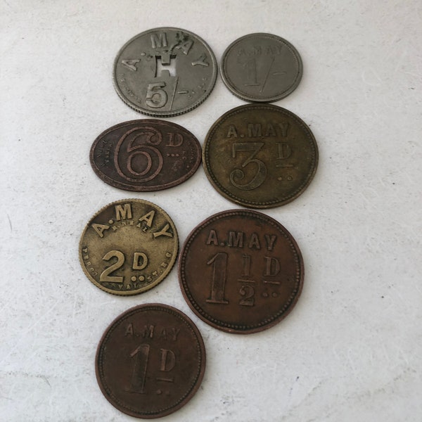 Tokens A. May Of Spitalfield Market London 7 In Total