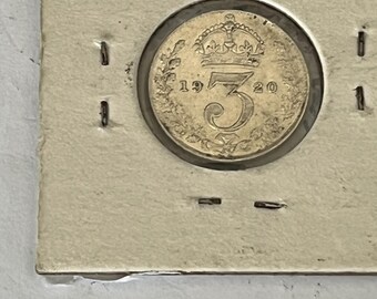 1920 George V zilveren 3D-munt niet gecirculeerd