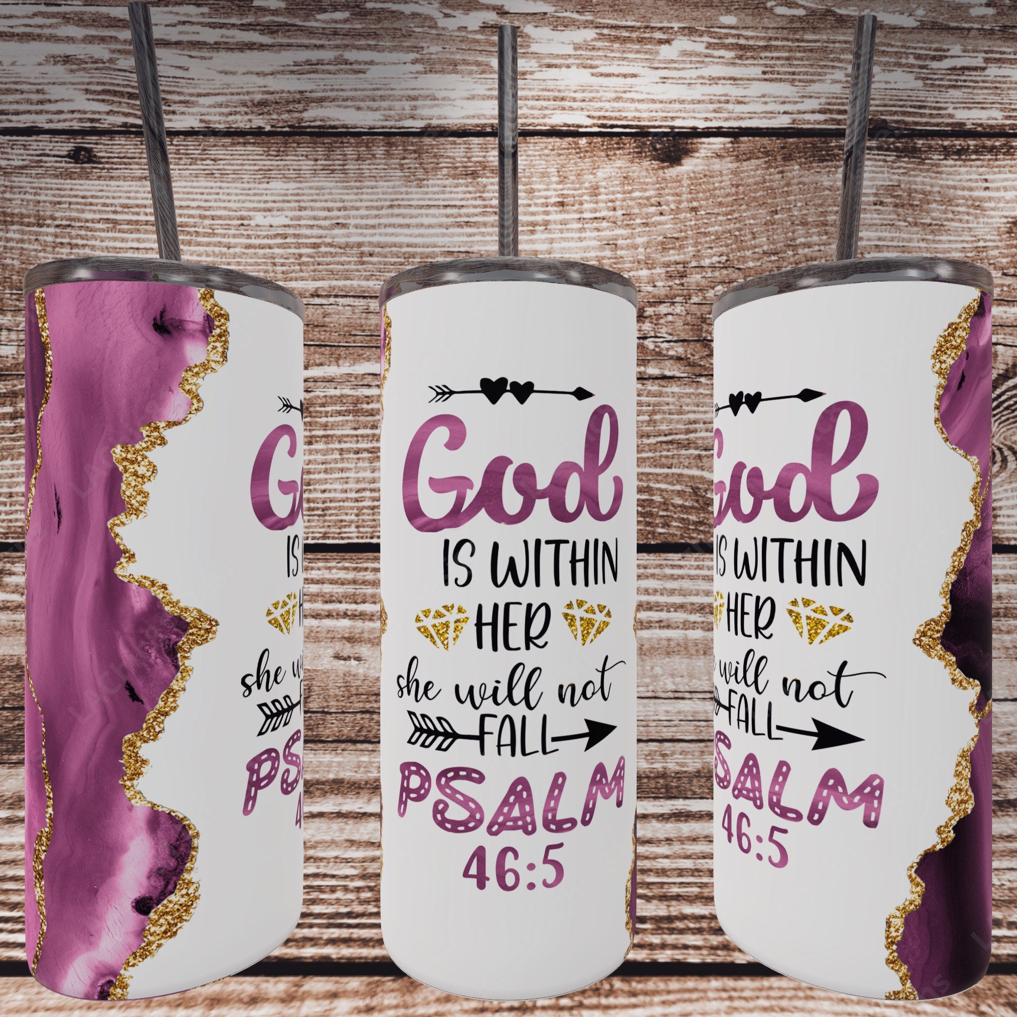 God Is Within Her She Will Not Fall Tumbler Etsy
