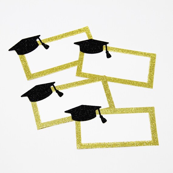 Graduation Name Cards Graduation Mortarboard Place Cards Etsy