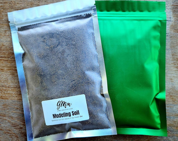 Terrarium Modeling Soil by Green Mountain Moss 5oz Small Bag Etsy