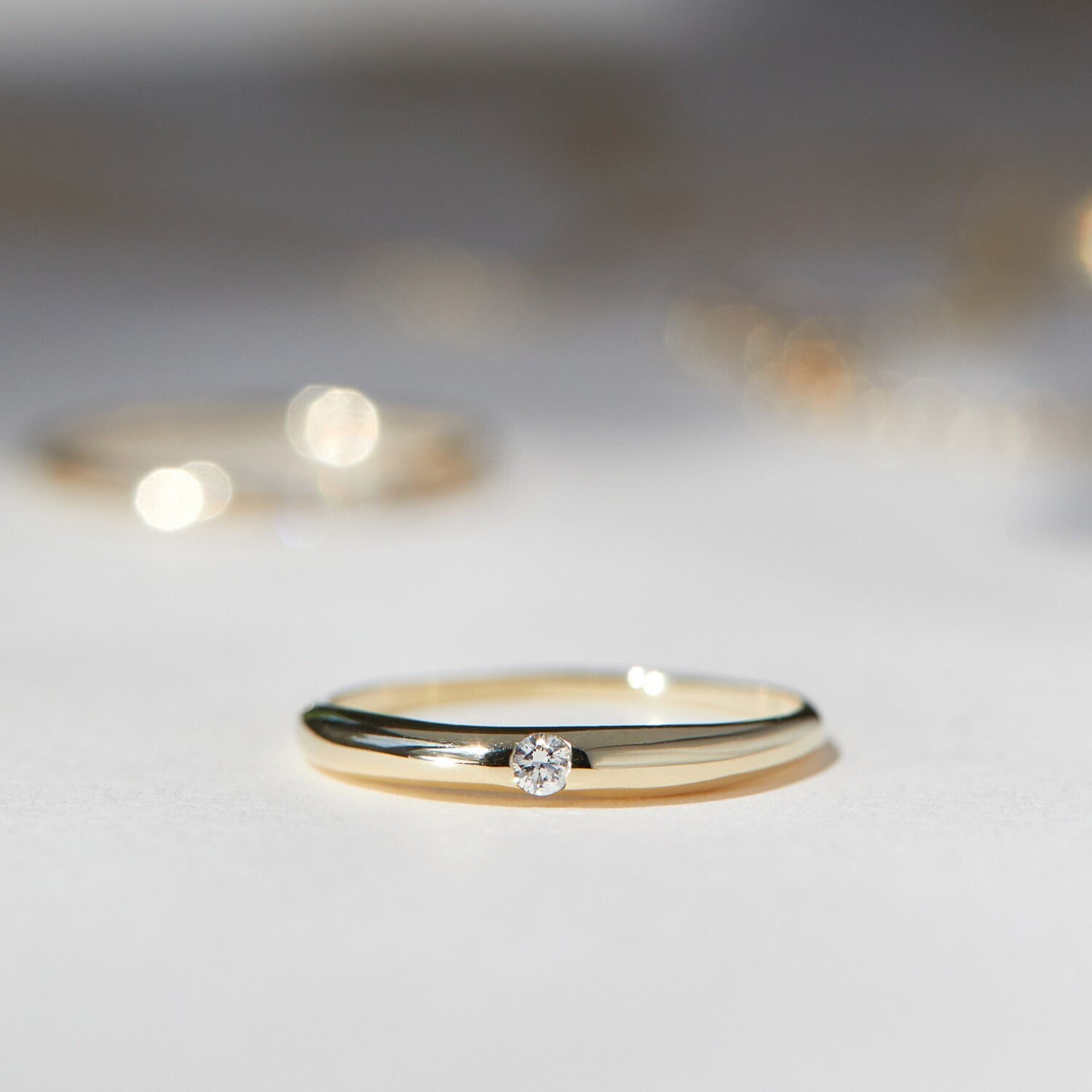 Single small deals diamond ring
