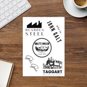 Ayn Rand Atlas Shrugged Quote Stickervel Libertarian Anarchist Freedom RepublicanStickervel