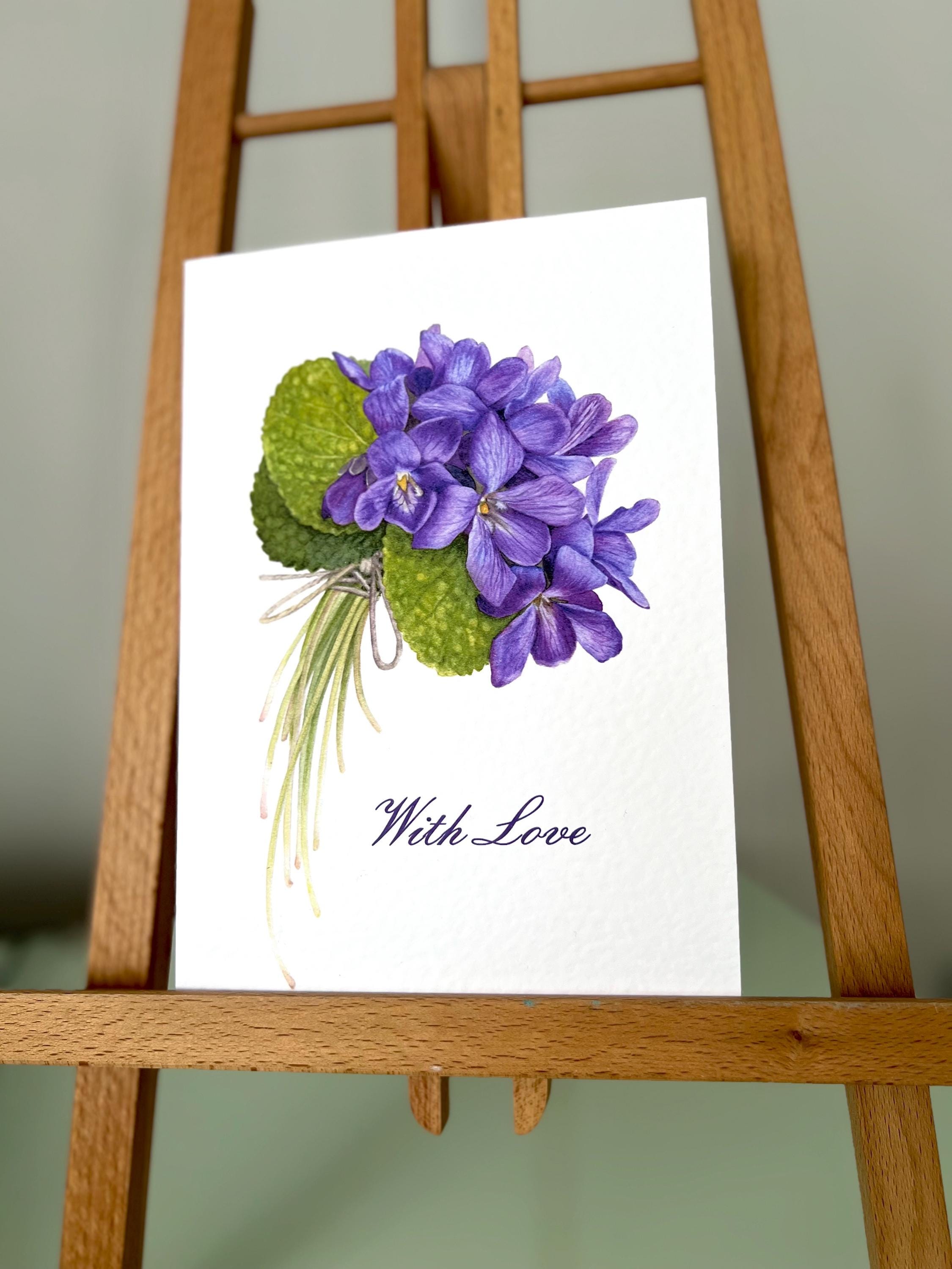 The Viola Odorata Reproduction From Original Painting, Watercolor ...