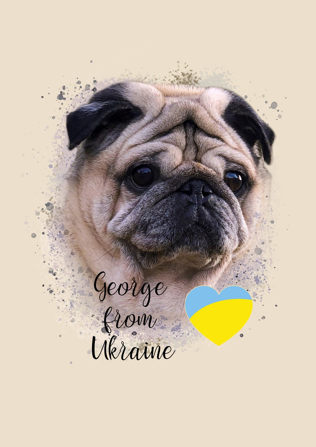 From Ukraine Digital Dog Portrait Digital Download for Printing