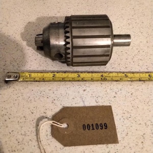Large Jacobs Chuck No 34 made in Hartford Connecticut with chuck key  in very good condition and ready for use. [001099]