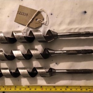set of 3 fluted Japanese made augers. sharpened ready for use. [002728]