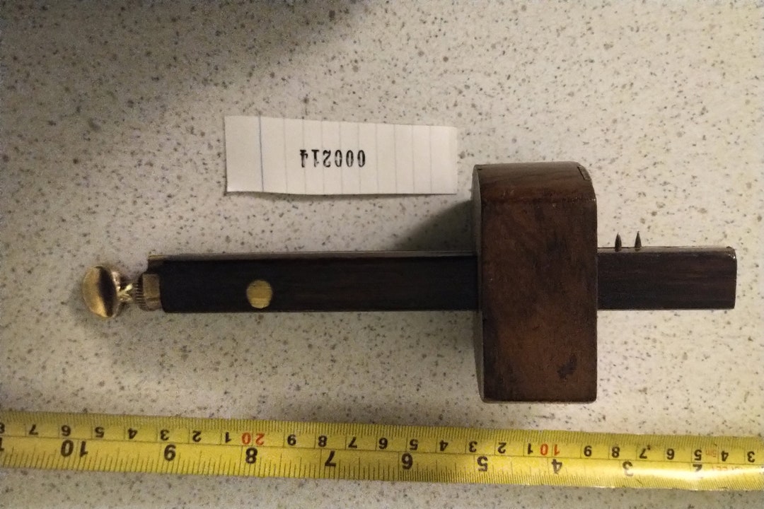 Mortise Gauge in English Walnut and Brass Fully Restored and Etsy