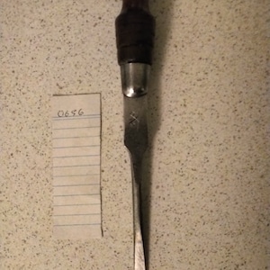 Vintage straight screwdriver (10 inch) in good condition cleaned and re-forged ready for use.