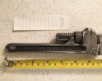 7" adjustable wrench by the Ridge Tool Co of Elyria, Ohio in lovely working condition with almost no wear.