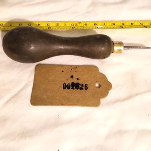 Tiny Wooden handled screwdriver in good condition reground and ready for use. [001626]