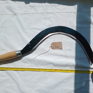 English Forged sickle (21&quot;) in excellent condition. Refinished and reground ready for use. [002055]