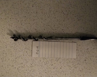 Auger drill bit 5/8" for use with a Brace and bit by Gilpins of Cannock. Cleaned and sharpened in good condition and ready to use