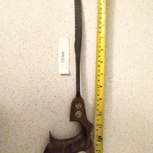 Very old blacksmith made pruning saw, sharpened ready for use.  Very unusual tool