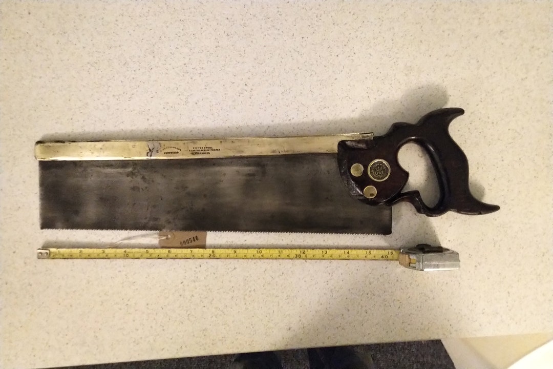 Huge 16 Brass Backed Tenon Saw backsaw by R Groves Sons at Least 130 Years Old and Still a Useable Tool. Etsy Australia